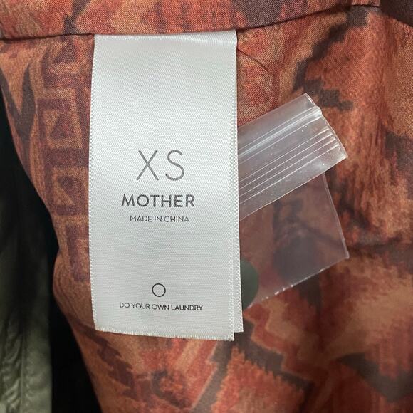 MOTHER The Tip Off Fringed Faux Suede Quilted Shell Jacket Size XS NWOT - Picture 11 of 16